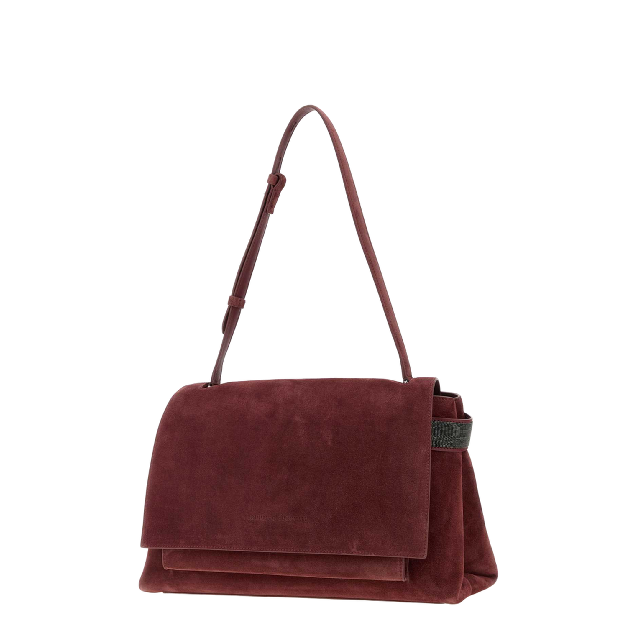 MAYFEYR - Brunello Cucinelli - Burgundy Suede Shopping Bag - MBDLB2816PC4187
