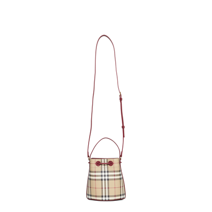 Check Mini Bucket Bag - Archive Beige