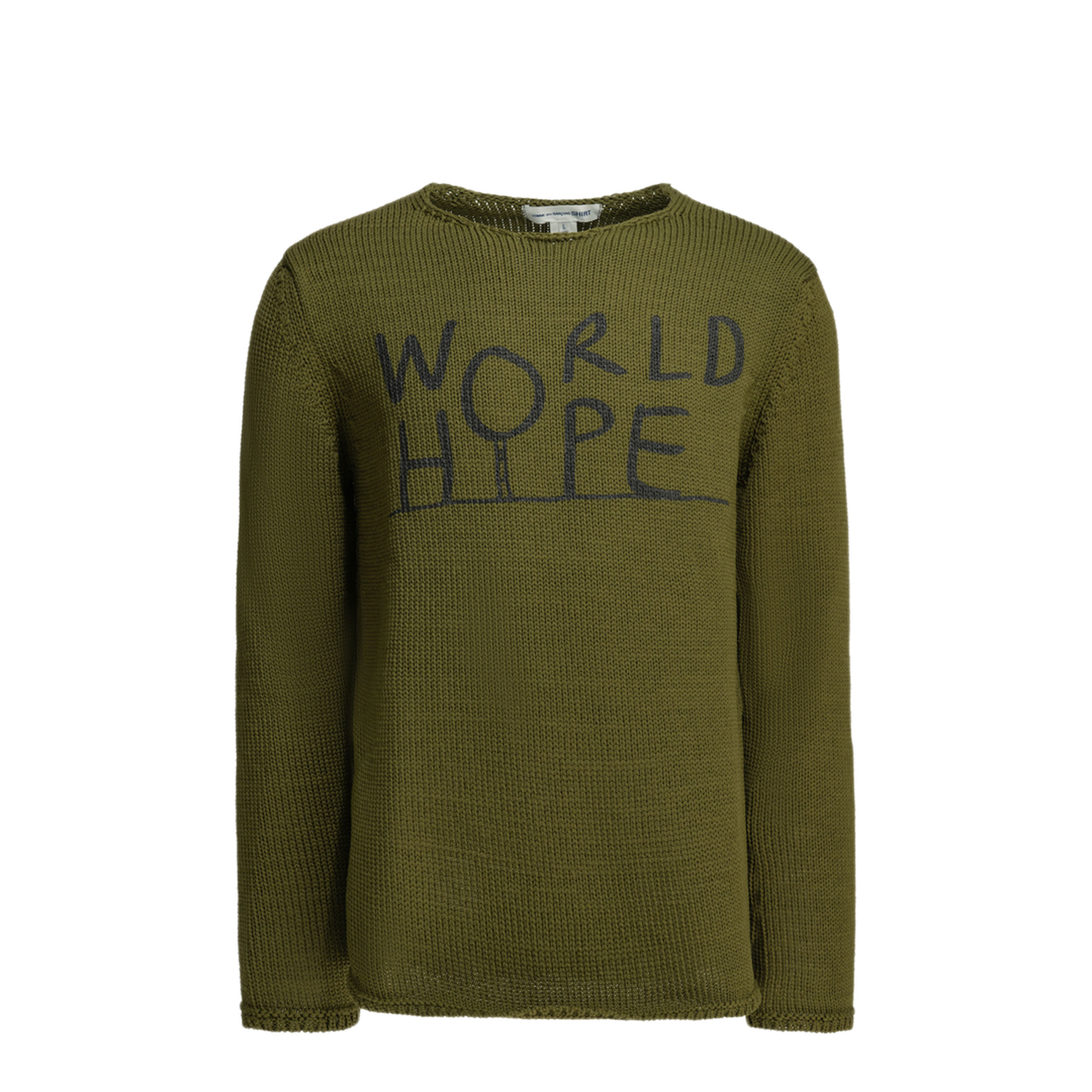 MAYFEYR - Comme Des Garcons - Crew Neck Sweater With Logo - FQN004S262NAVY