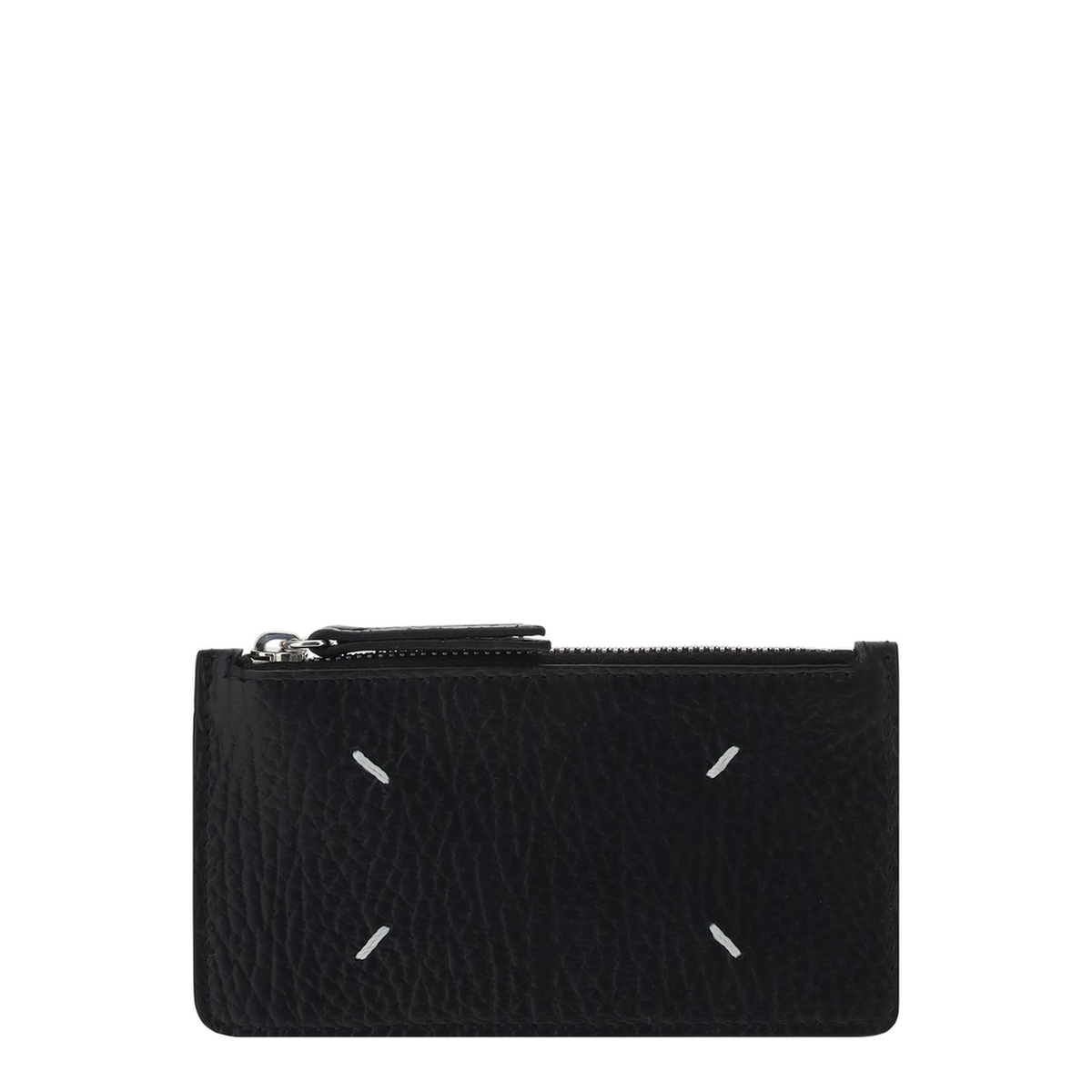 Black Four Stitches Long Card Holder