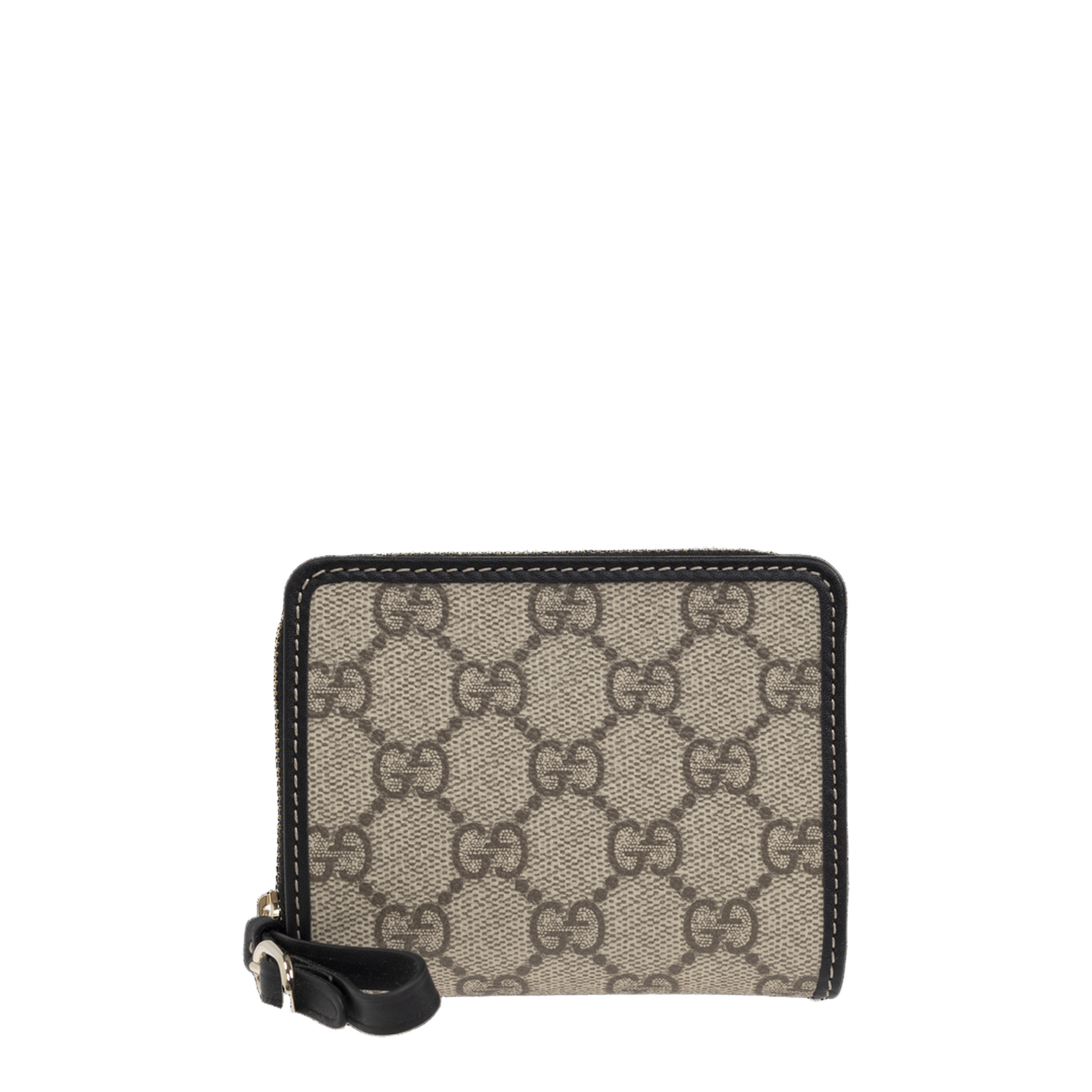 GG Emblem Mini Canvas Zip Wallet - Beige