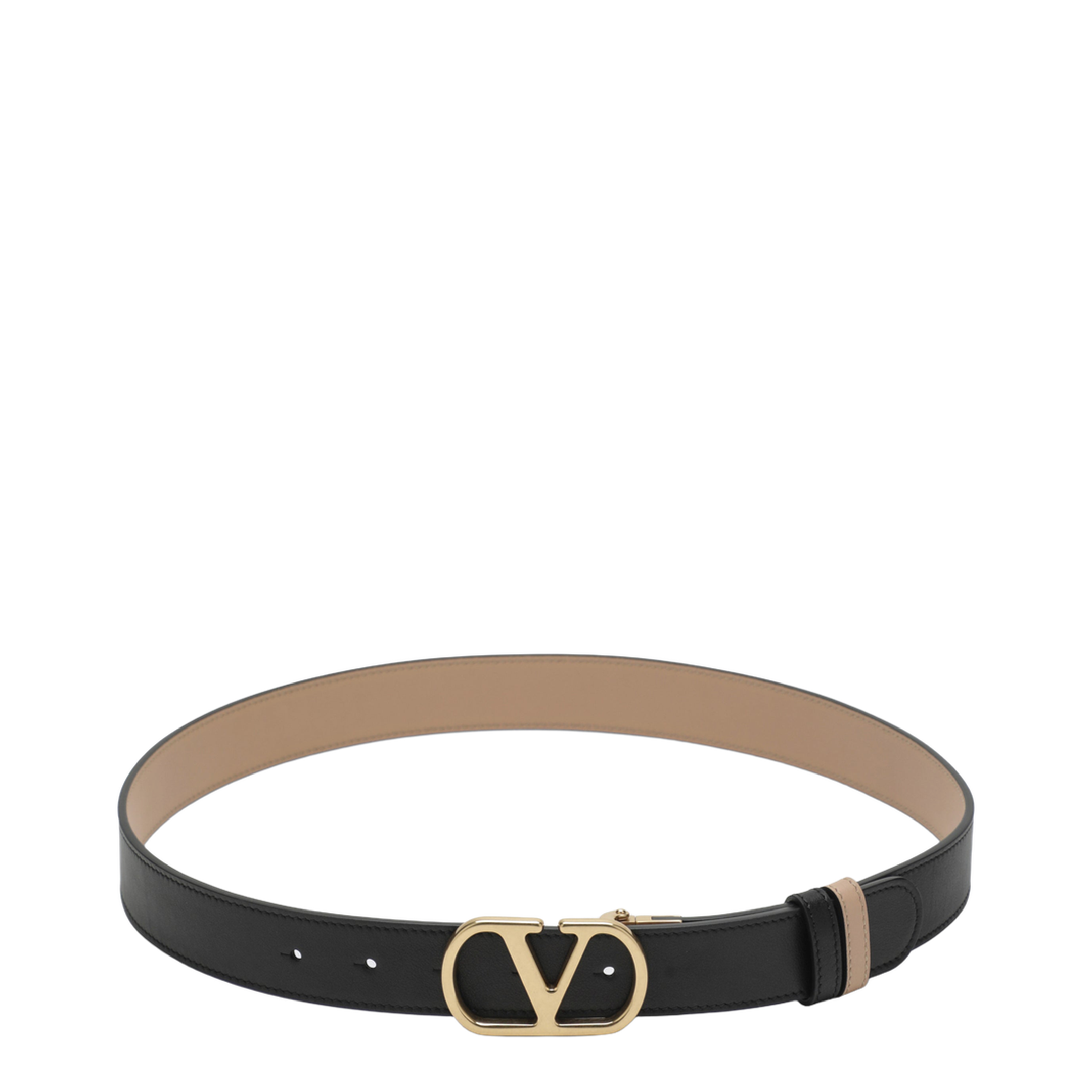 MAYFEYR - Valentino - Black/Pink Reversible Vlogo Signature Belt - 9W2T0SQ3ZDMDVW