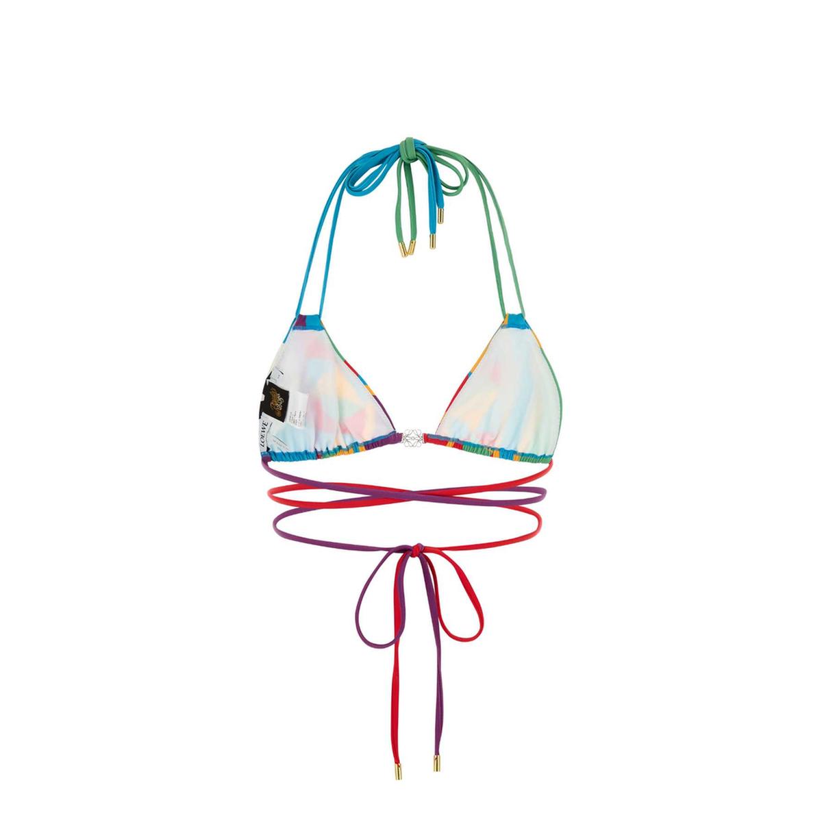 MAYFEYR - Loewe - Printed Stretch Nylon Bikini Top - S616Y27X71MULTICOLOR