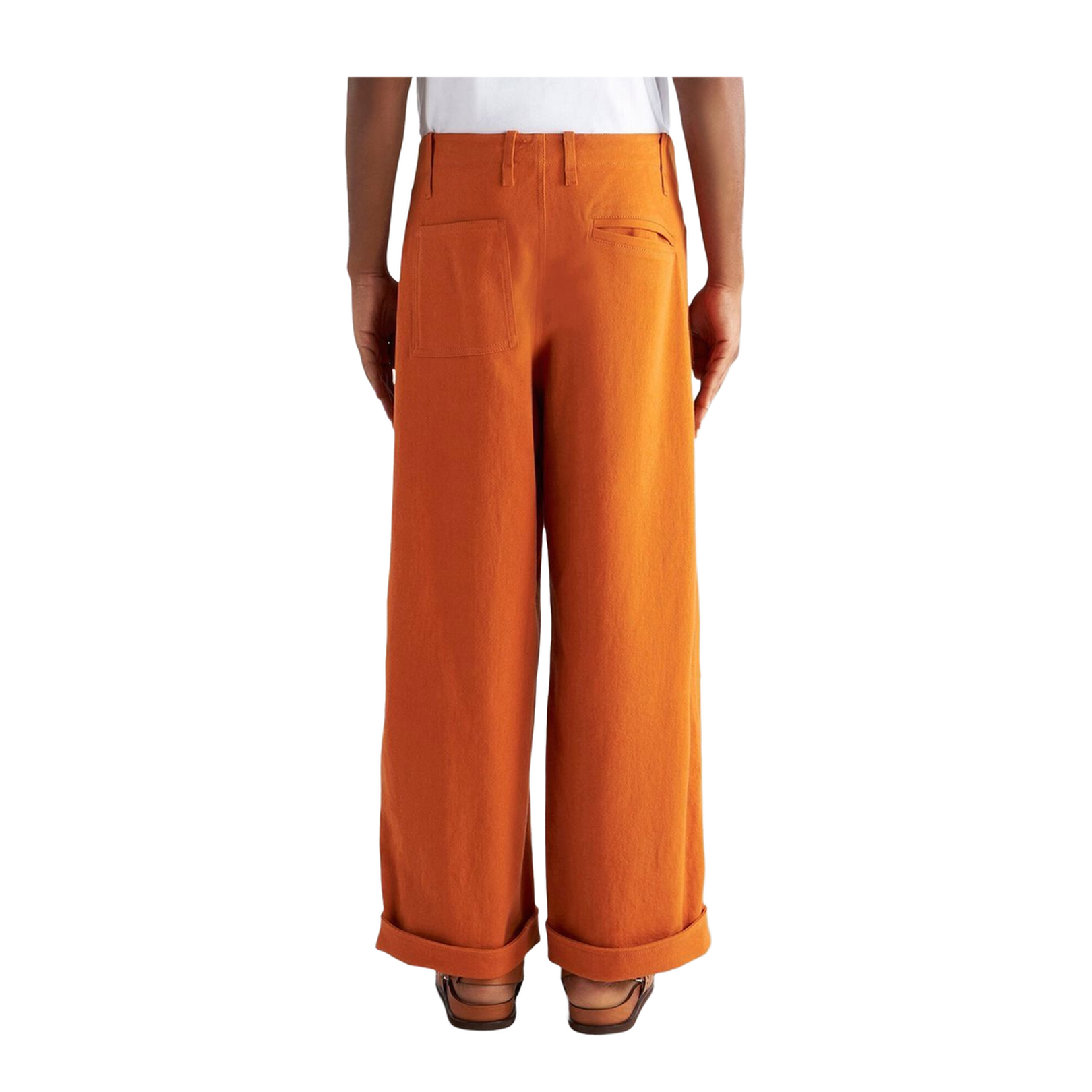 Wide-Leg Long-Length Trousers