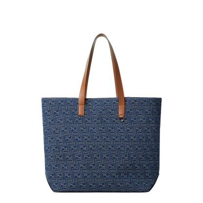 FF Medium Canvas Tote Bags - Navy Blue
