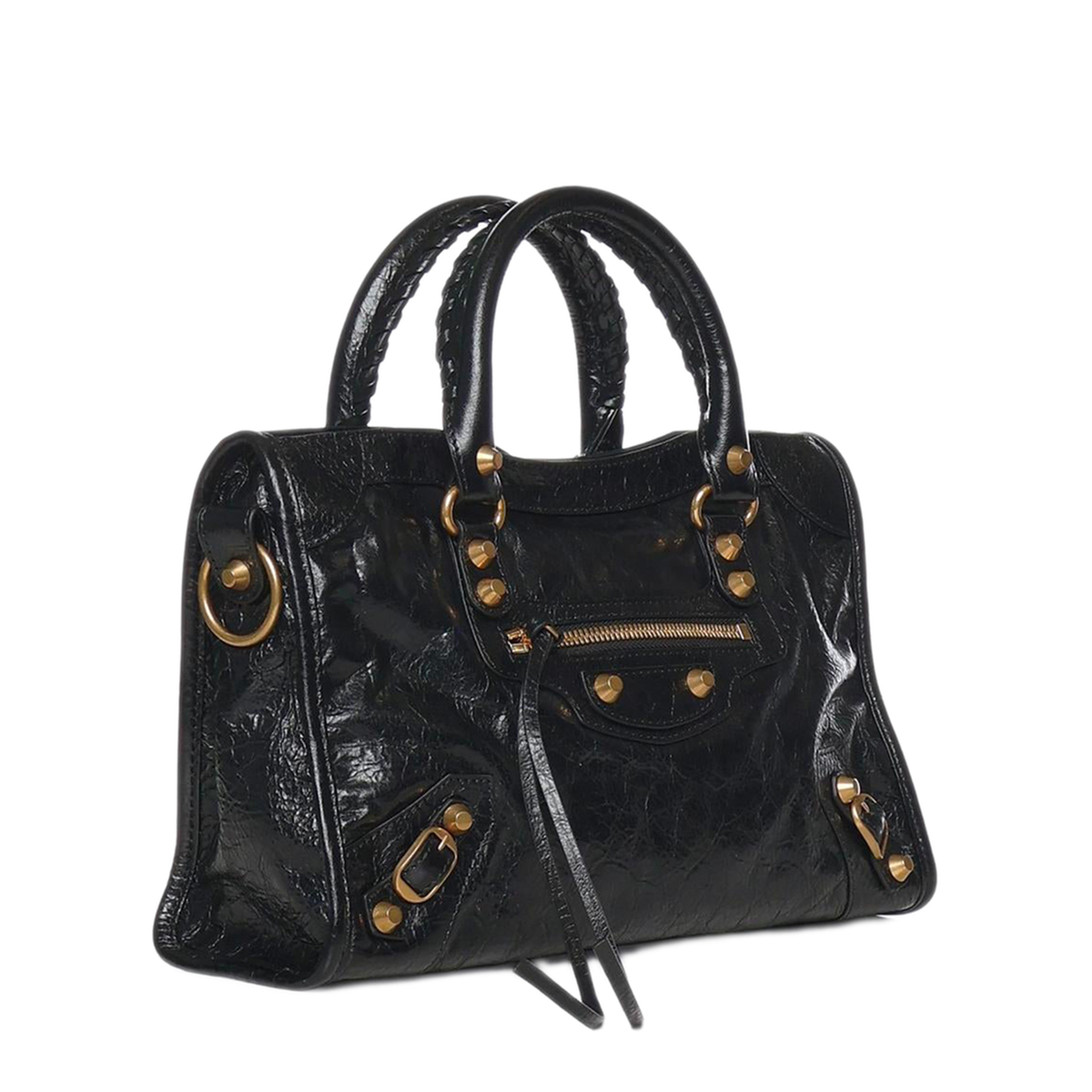 Le City Small Arena Storico Lambskin Shoulder Bag - Black