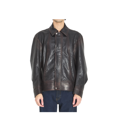 Nappa Leather Bomber Jacket