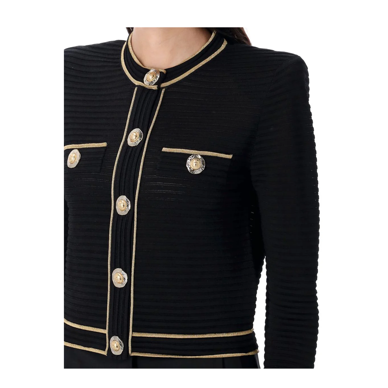 Long Sleeves Buttoned Knit Cardigan