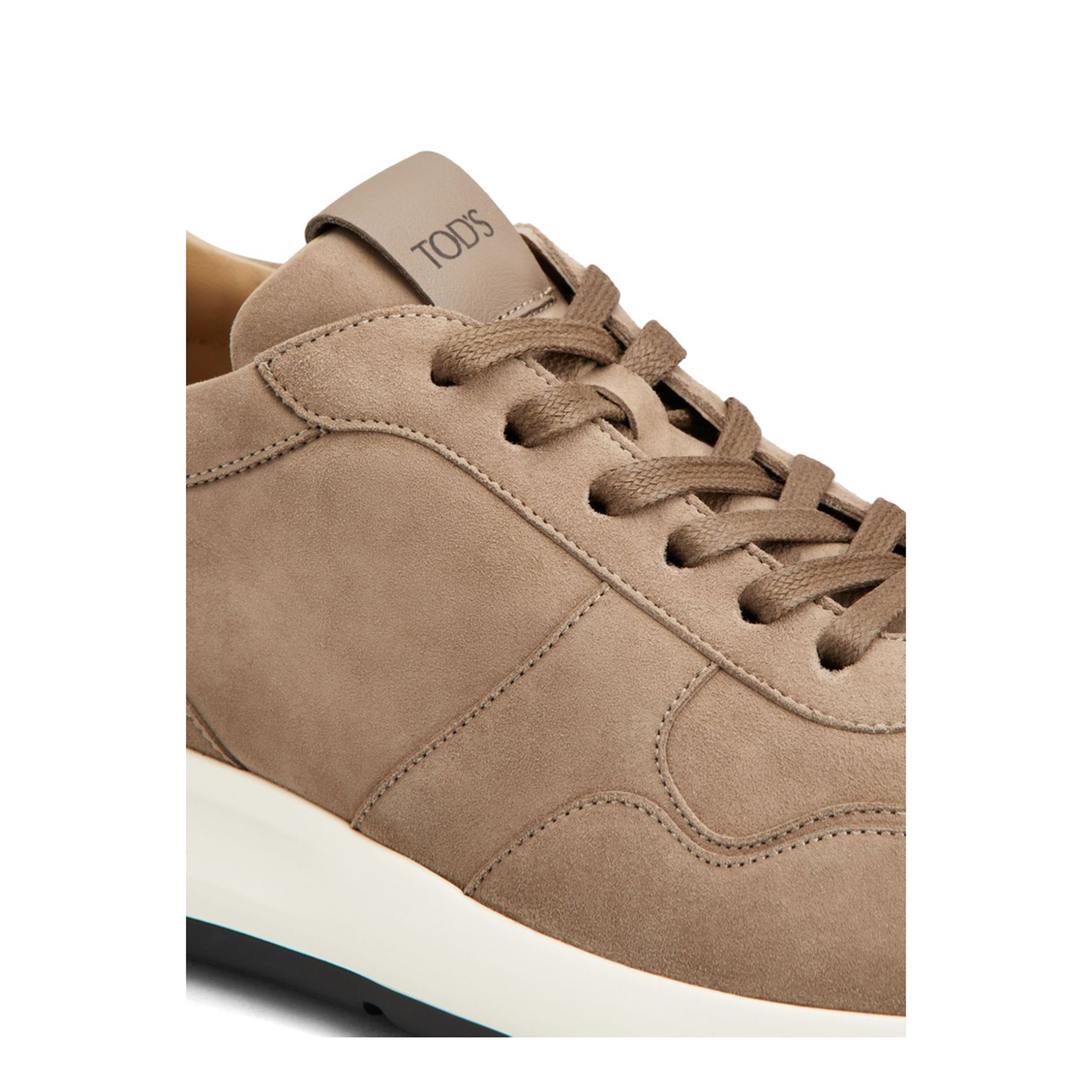 Beige Front Lace-Up Fastening Shoes
