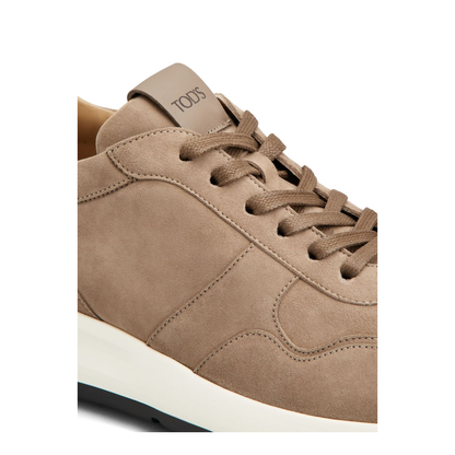 Beige Front Lace-Up Fastening Shoes