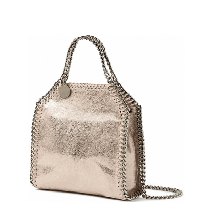 Falabella Tiny Crystal Cage Tote Bag - Silver