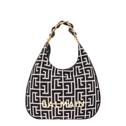 1945 Soft Hobo Large Monogrammed Jacquard Tote Bag