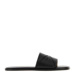 Origami Slide Black Slippers