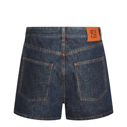 MAYFEYR - Fendi - Flared Denim Shorts With Quilted Motif - FLP861AW82