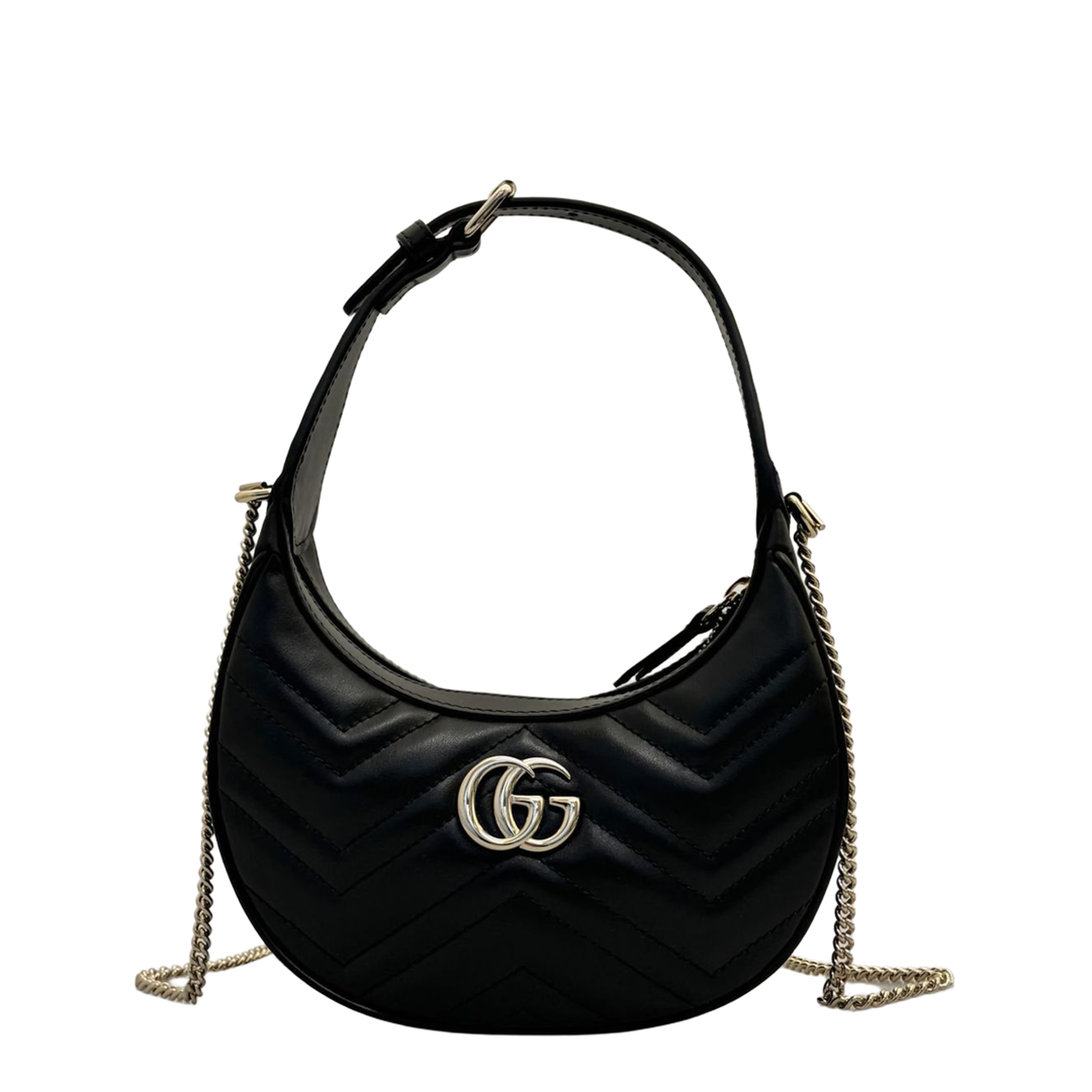 GG Marmont Small Leather Shoulder Bags - Black