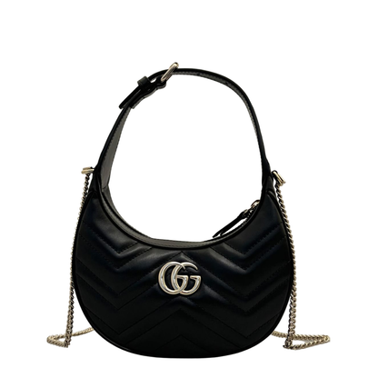 GG Marmont Small Leather Shoulder Bags - Black