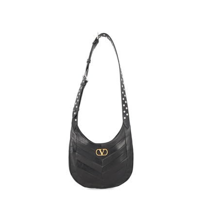 Hoboho Medium Nappa Leather Hobo Bag - Black