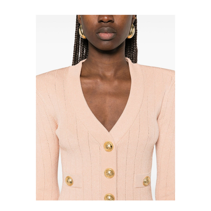 Buttoned V-Necked Cardigan