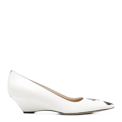 MAYFEYR - The Row - White Pointed Toe Wedge Heel Slip On Shoes - F1904SL1OPW