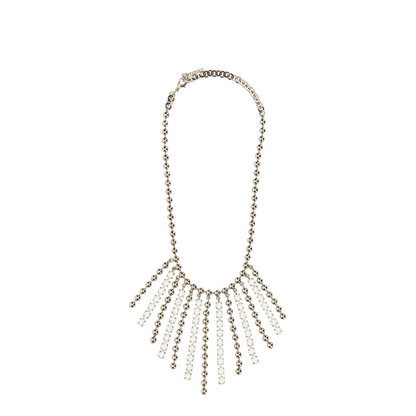 MAYFEYR - Alessandra Rich - Crystal Chain Fringe Necklace - FABA2714J024001