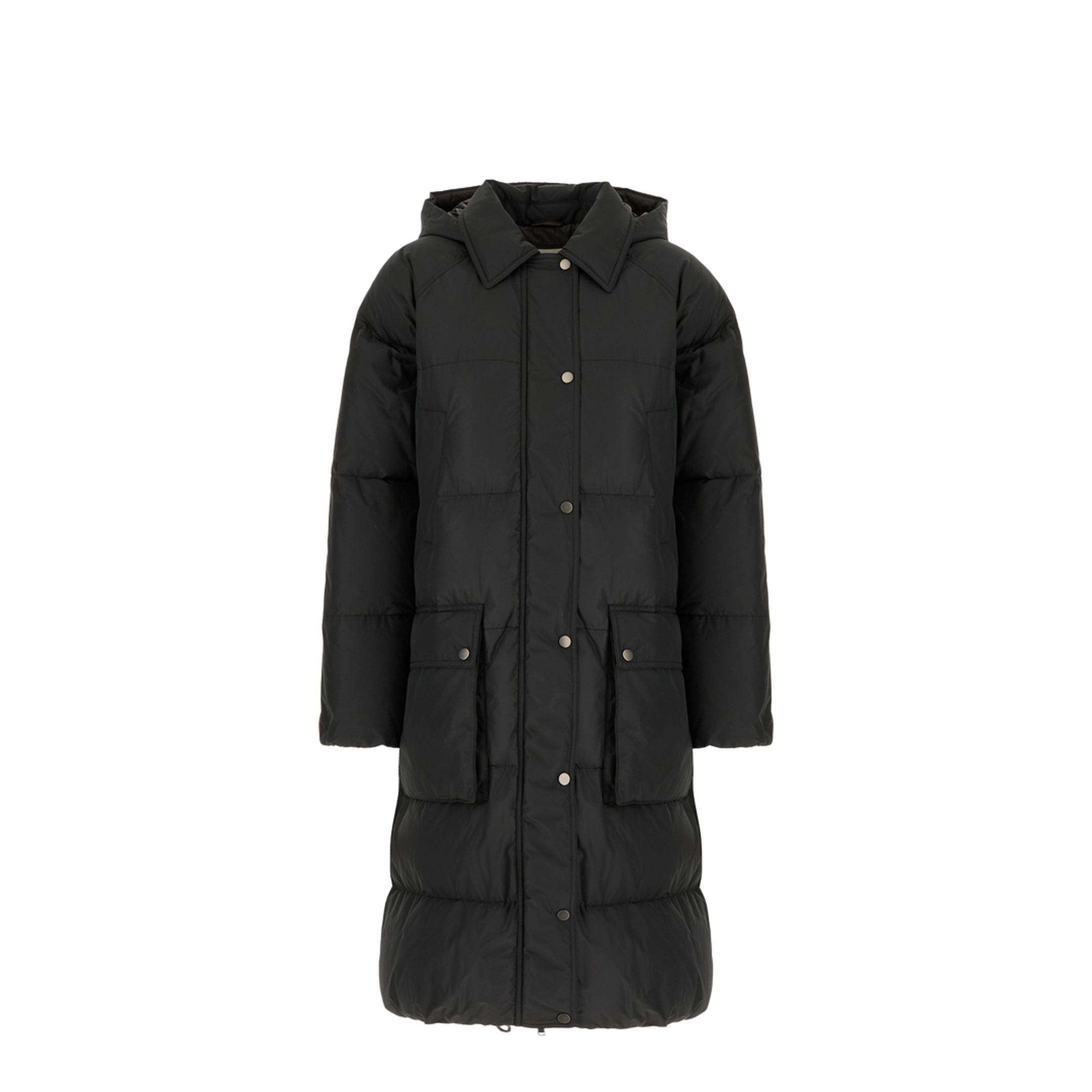 Slate Polyester Blend Padded Jacket Black