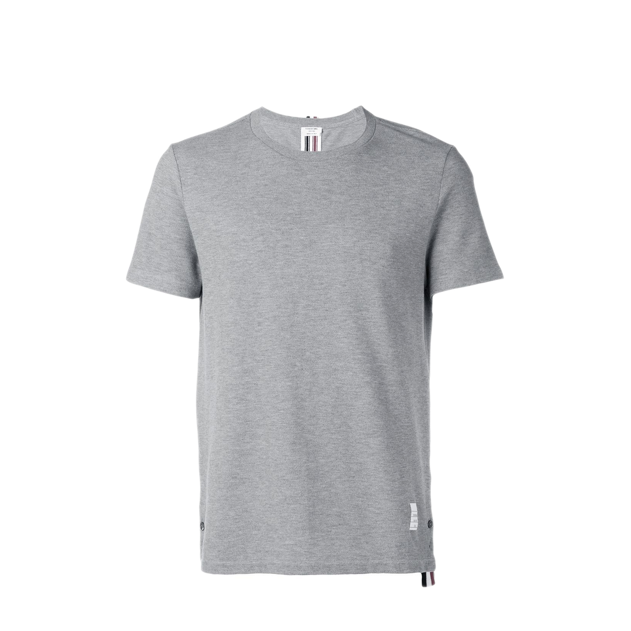 MAYFEYR - Thom Browne - Relaxed Fit Ss Tee With Center-Back Rwb Stripe In Classic Pique - MJS056A00050055