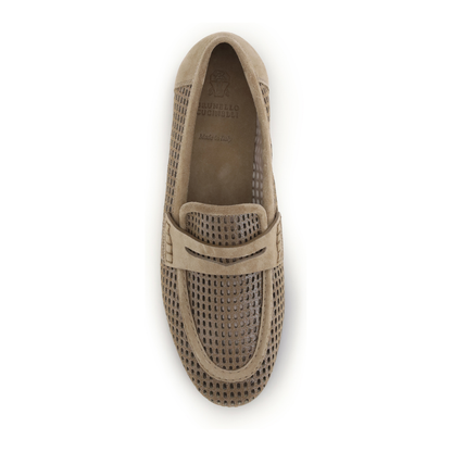 MAYFEYR - Brunello Cucinelli - Sparkling Net Leather Loafers - MZDVC3182