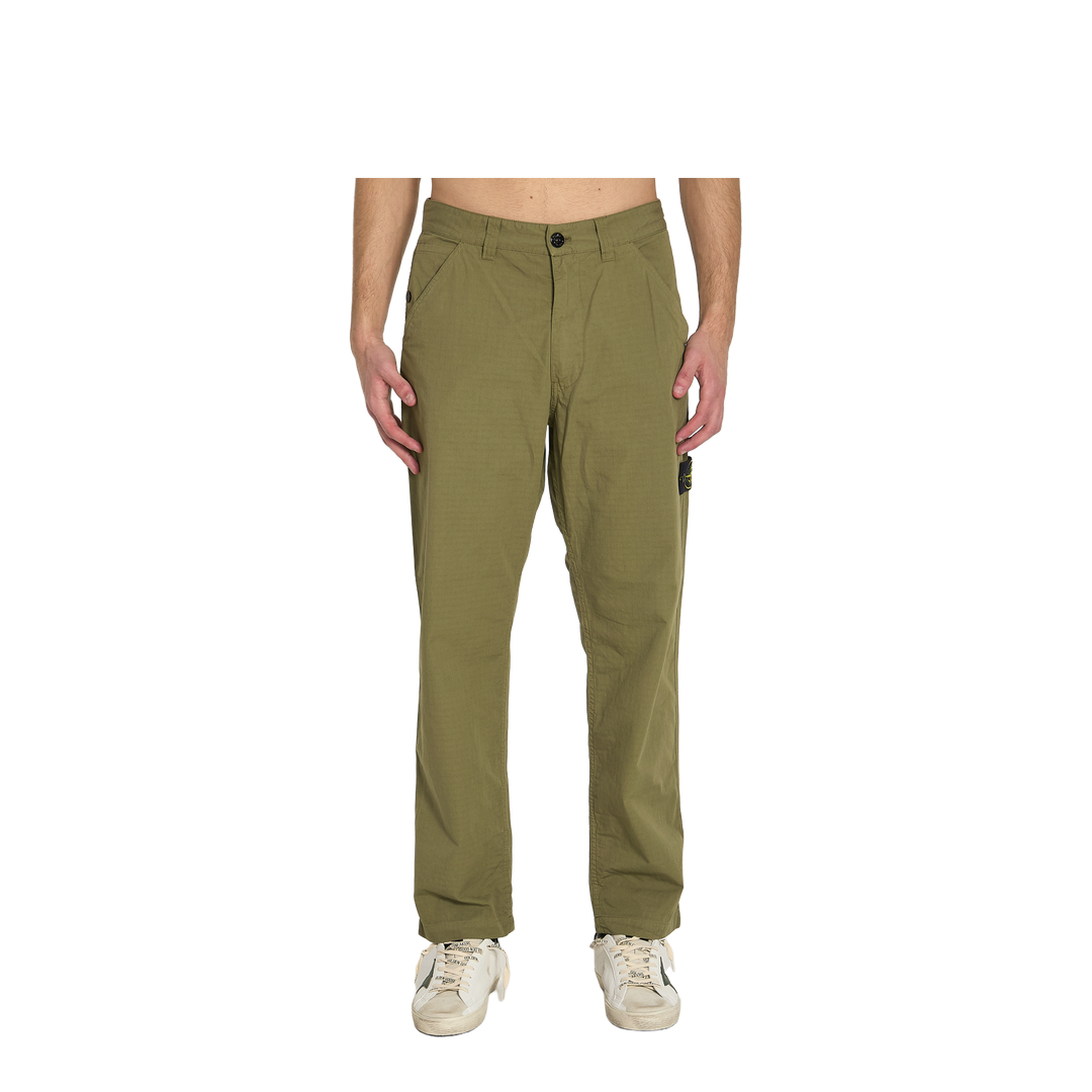 Mercerised Organic Cotton Ripstop Chino Trousers