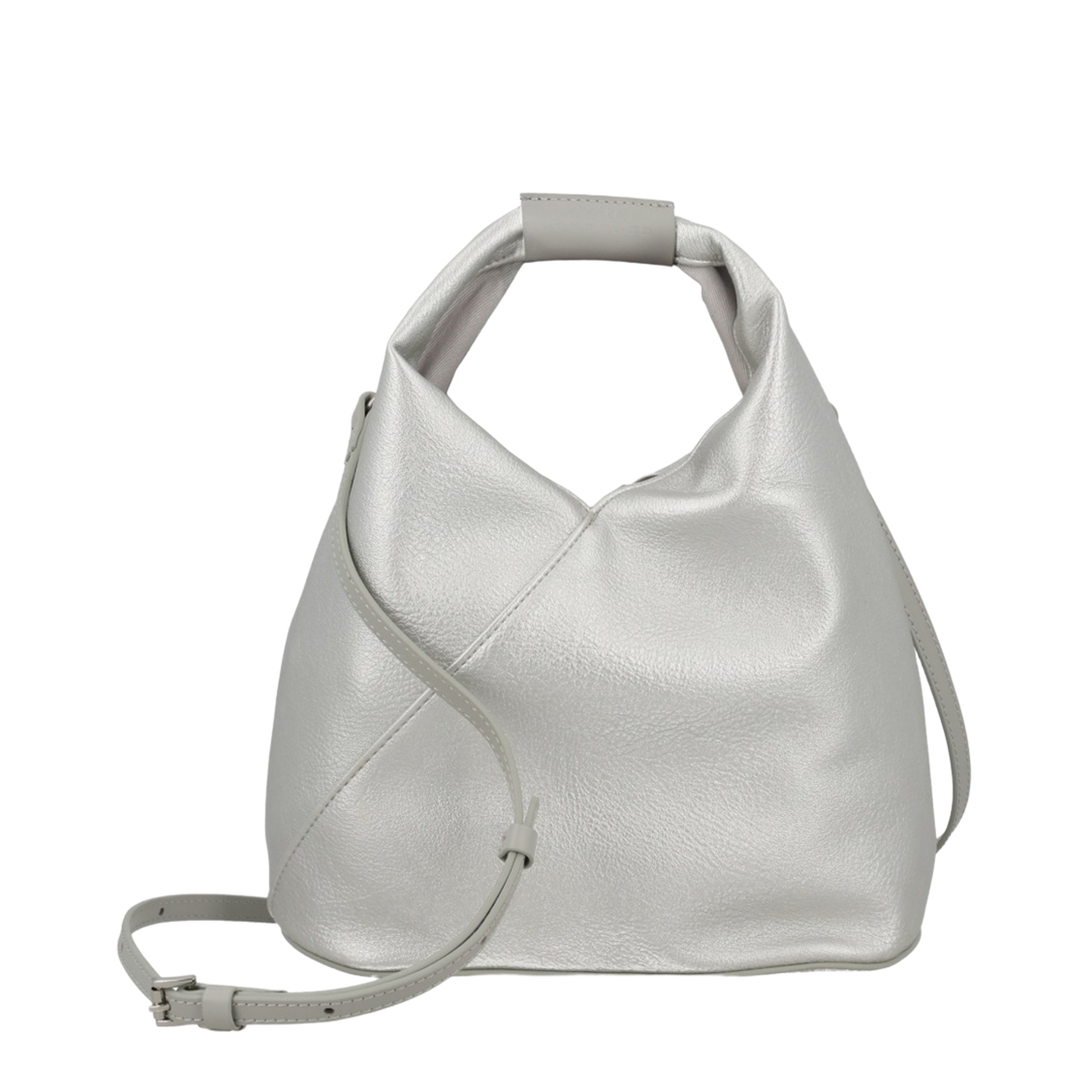 Japanese Eco Leather Crossbody - Silver