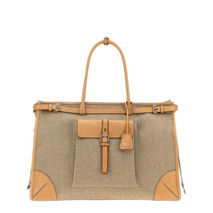 MAYFEYR - Prada - Cappuccino Canvas Bonnie Shopping Bag - 2VG128VOTOP0EF032T