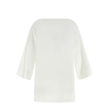 MAYFEYR - The Row - White Boat Neck Top - 10843W4357WHT