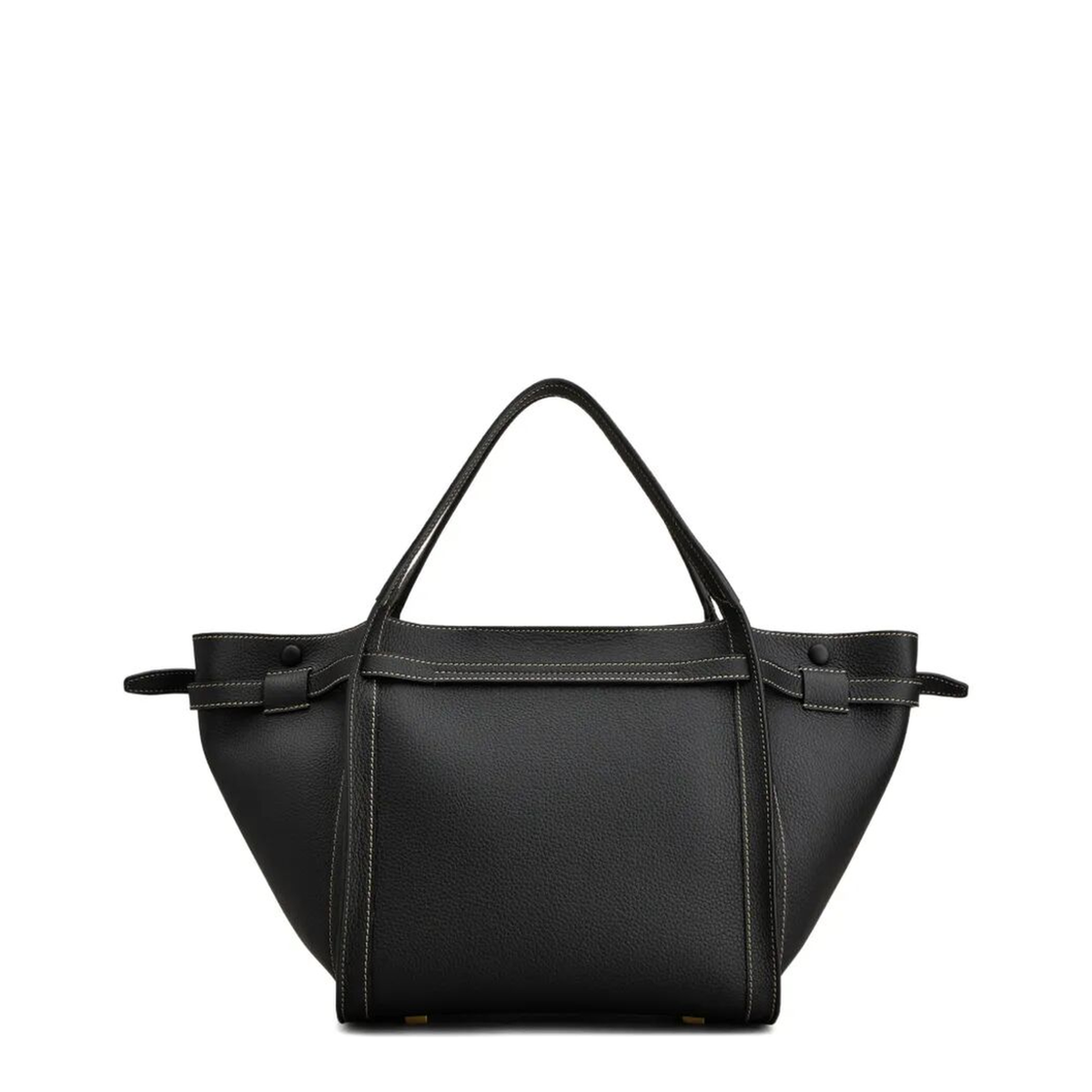 Small Calfskin Shopping Bag - Black