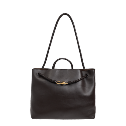Dark Brown Leather Big Andiamo Handbag
