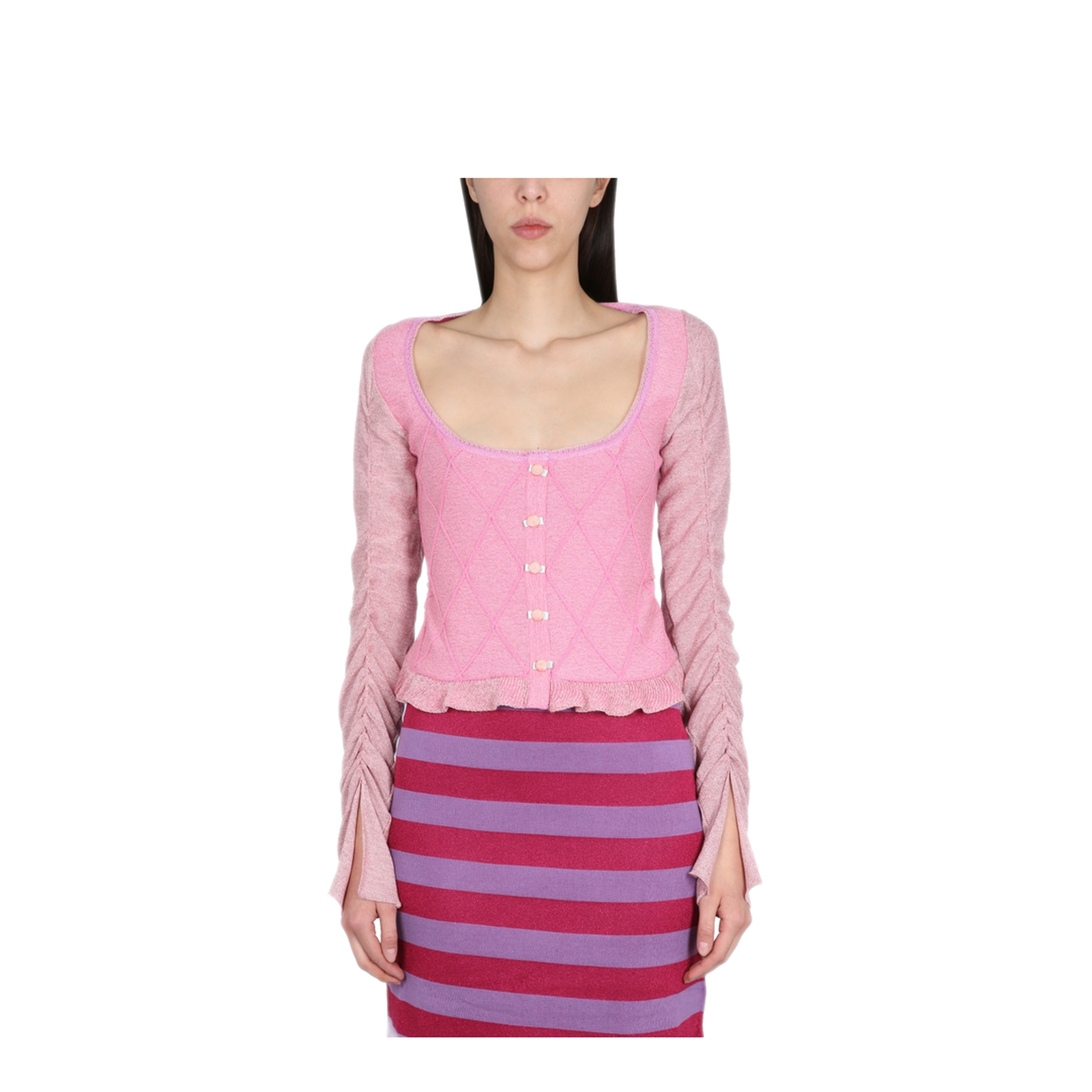 MAYFEYR - CORMIO - Cardigan With Ruffled Sleeve - ELENAORTENSIA