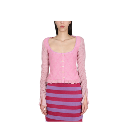 MAYFEYR - CORMIO - Cardigan With Ruffled Sleeve - ELENAORTENSIA