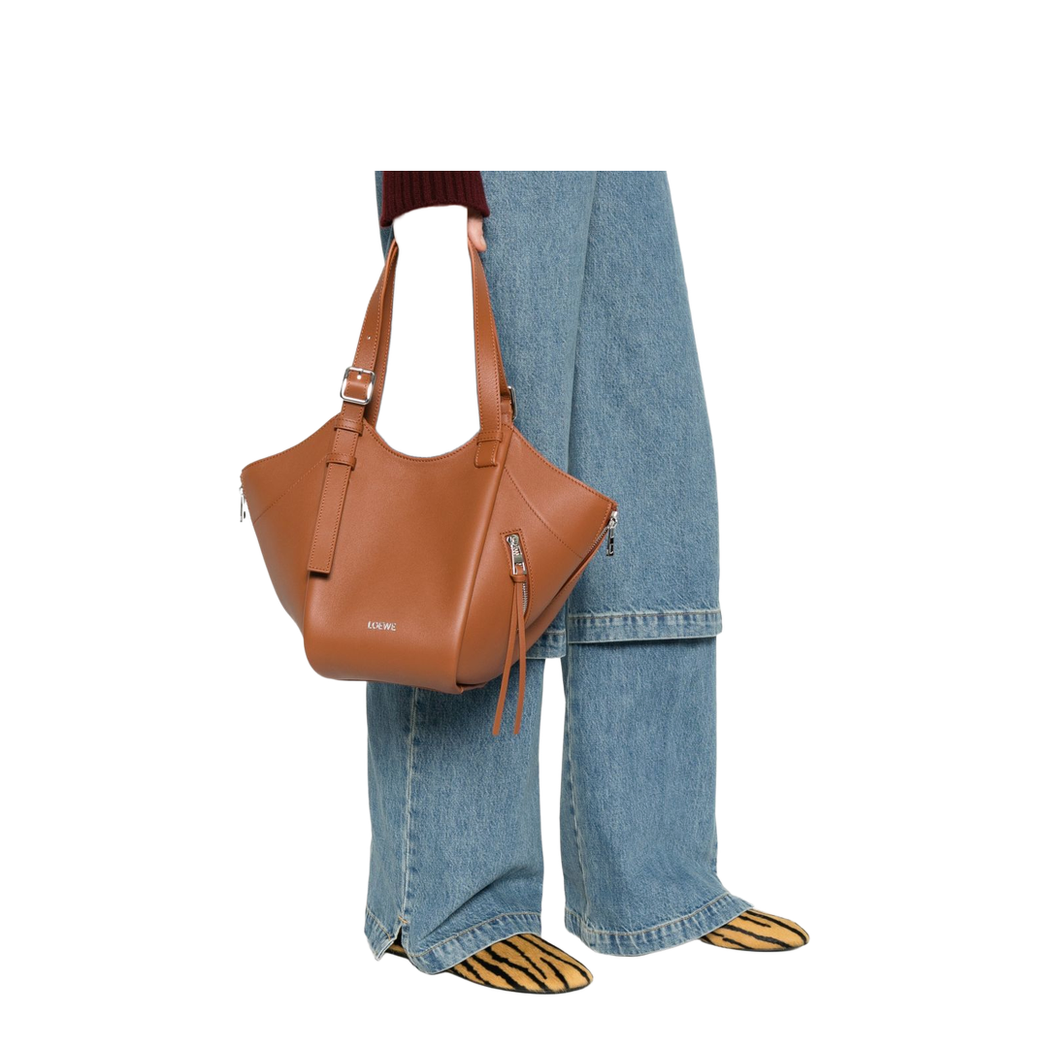 Hammock Flip Bag In Classic Calfskin - Squirrel