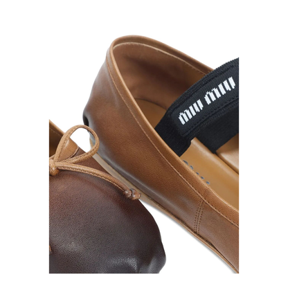 MAYFEYR - MIUMIU - Vintage Effect Leather Ballerinas - 5F507EF005038F098L