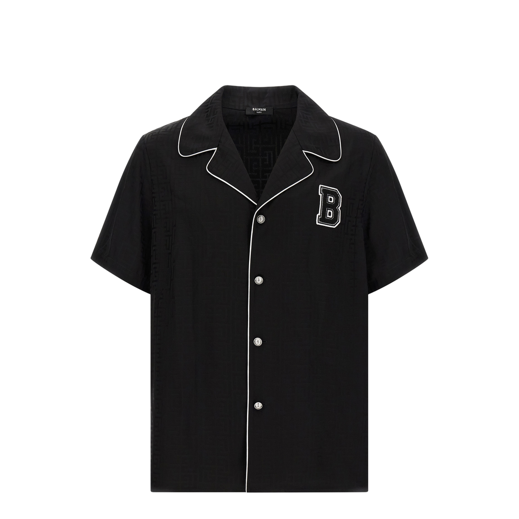 Varsity Pyjama Shirt Black
