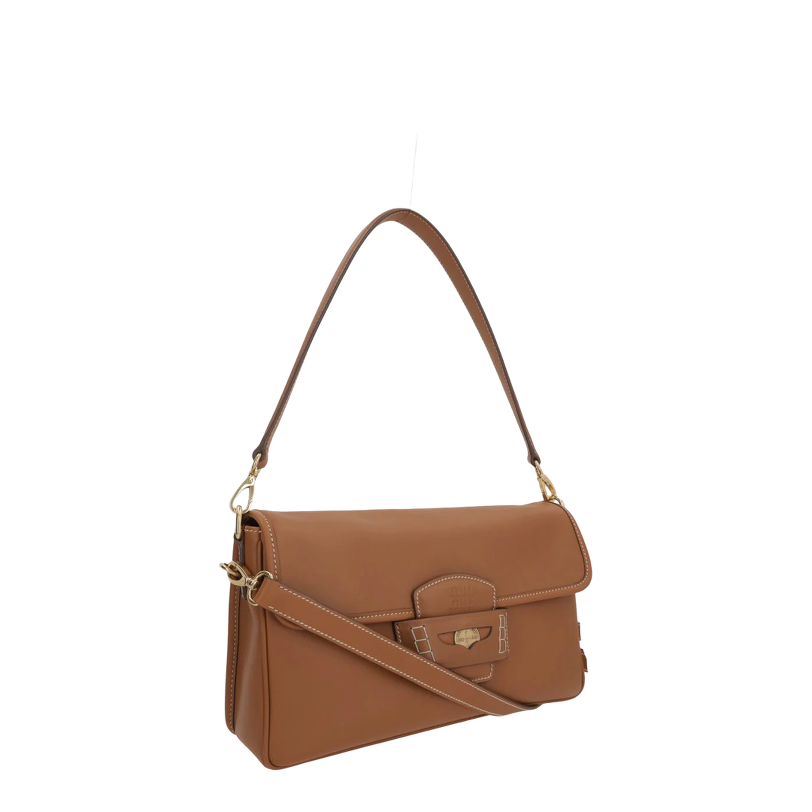 Penny Large Shoulder Bag in Smooth Leather
