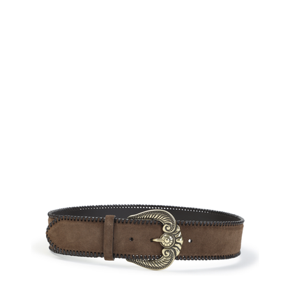 MAYFEYR - Etro - Brown Paisley Suede Belt - WP3B0098AE11PM0019