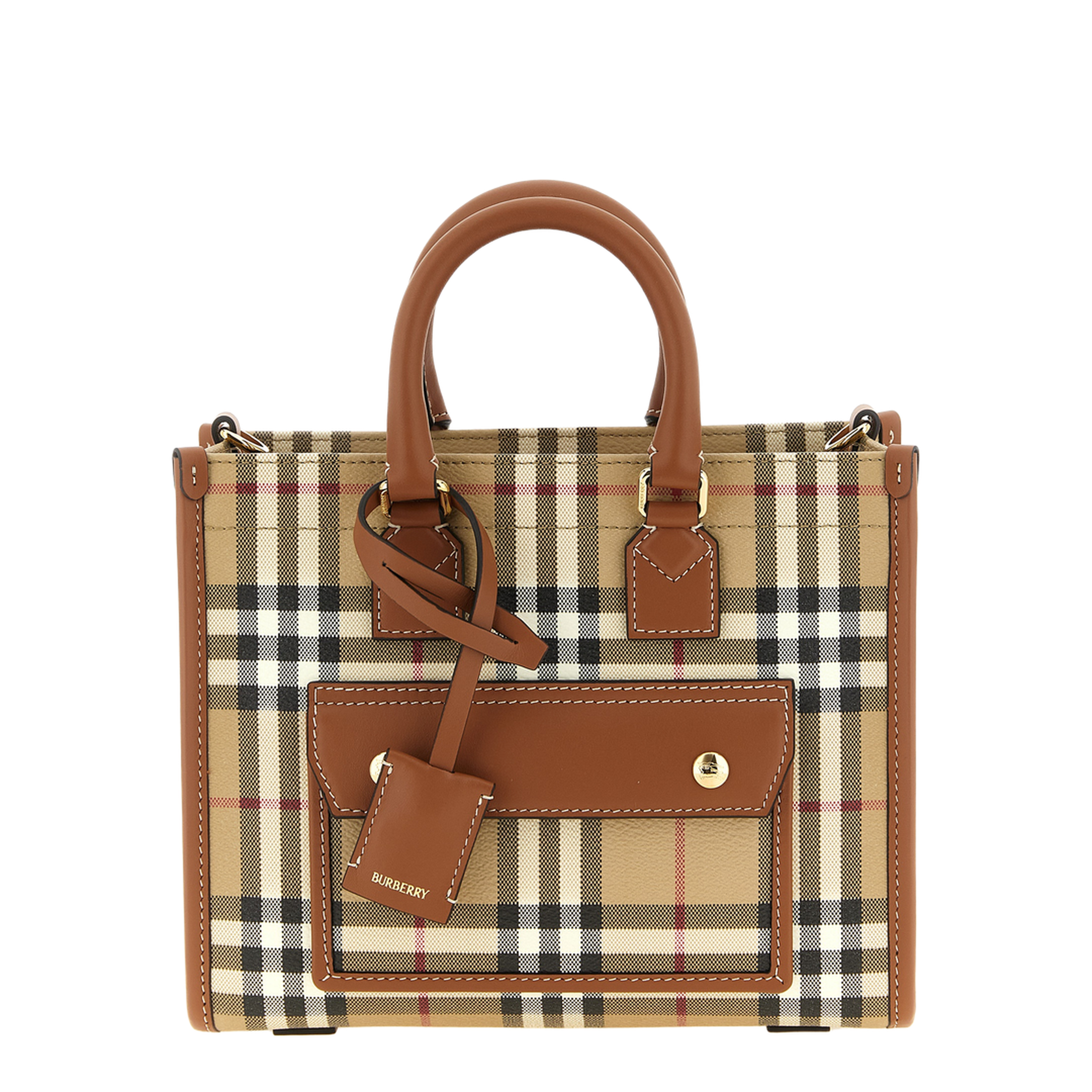 MAYFEYR - Burberry - Mini Shopping Bag - 8109793VNTGCHKBRIARBROWN