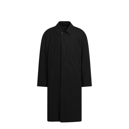 Black Cotton Overcoat