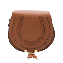Marcie Grained Leather Shoulder Bags - Tan