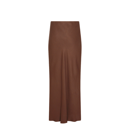 Brown Viscose Blend Skirt