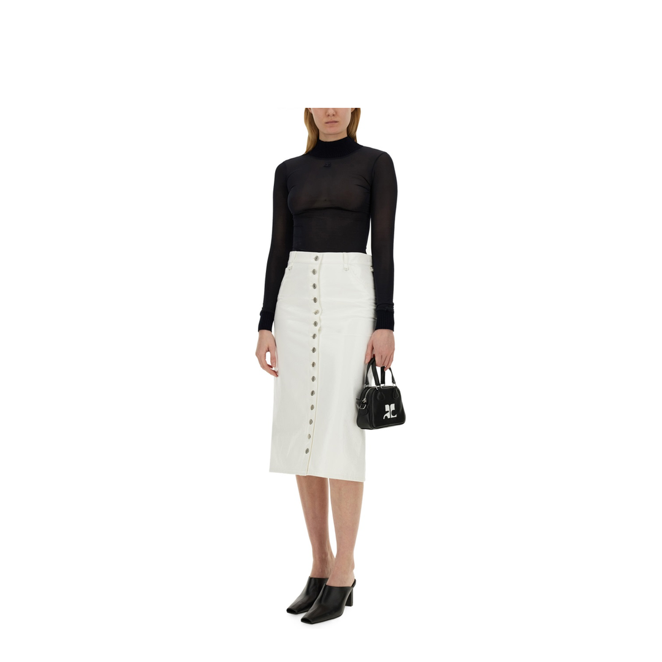 MAYFEYR - Courreges - Skirt With Buttons - 124CJU155VY00140001