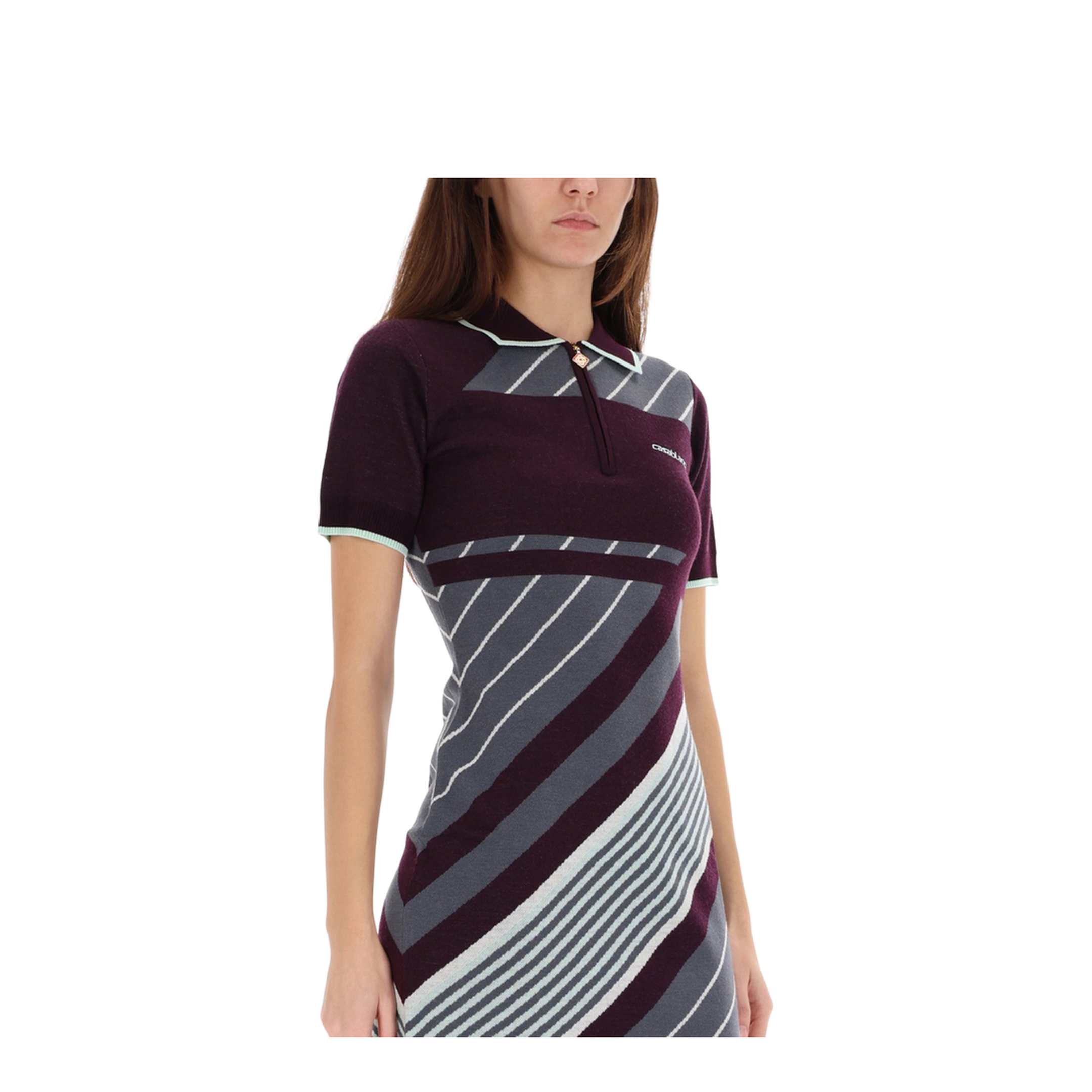 Diagonal Tennis Polo Dress