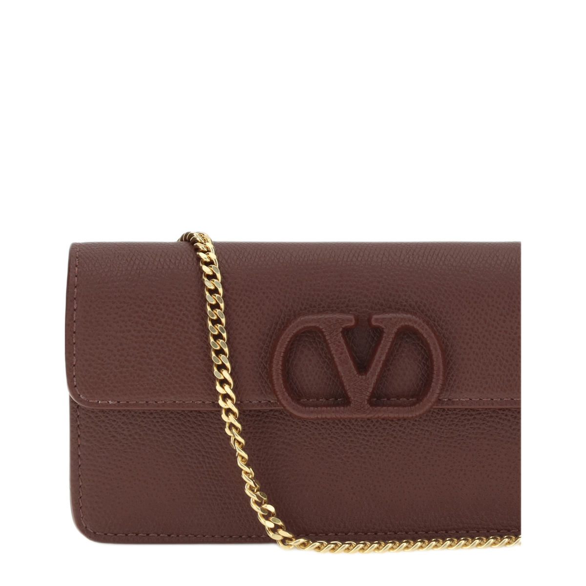 MAYFEYR - Valentino - Vlogo Signature Grainy Calfskin Chain Wallet - 9W2P0BB4BEMAFD