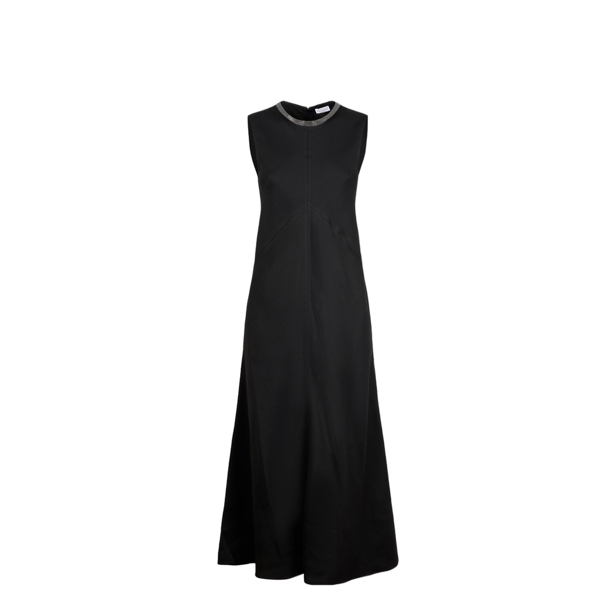 Beaded Sleeveless Dress - Black
