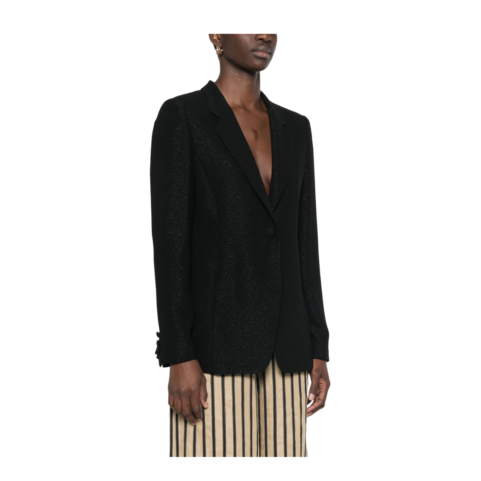 Black Front Button Jacket