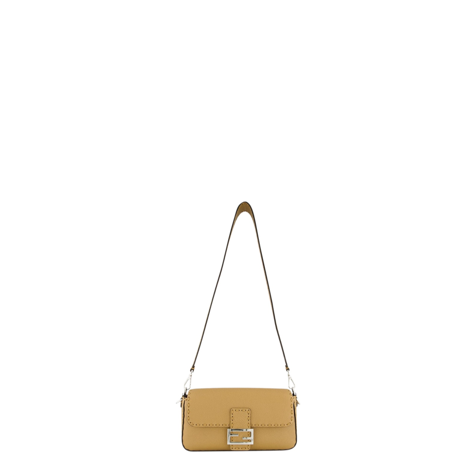 Fendi Ff Plaque Foldover-top Shoulder Bag